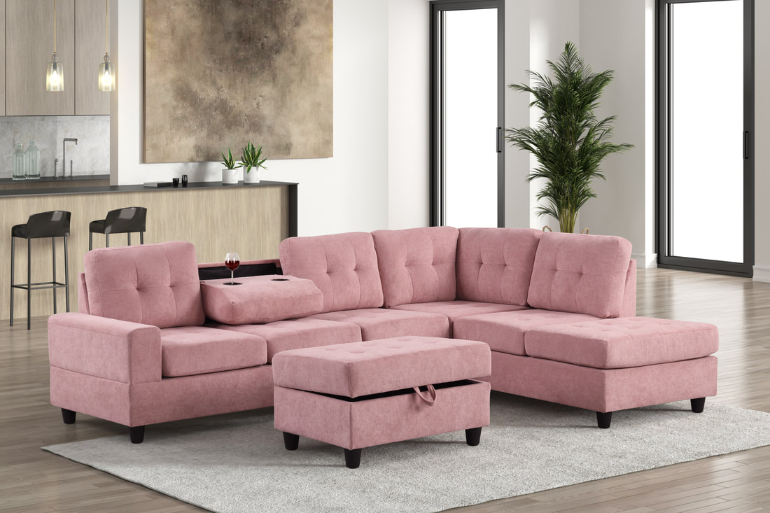 46Heights Reversible Sectional + Ottoman - Image 1
