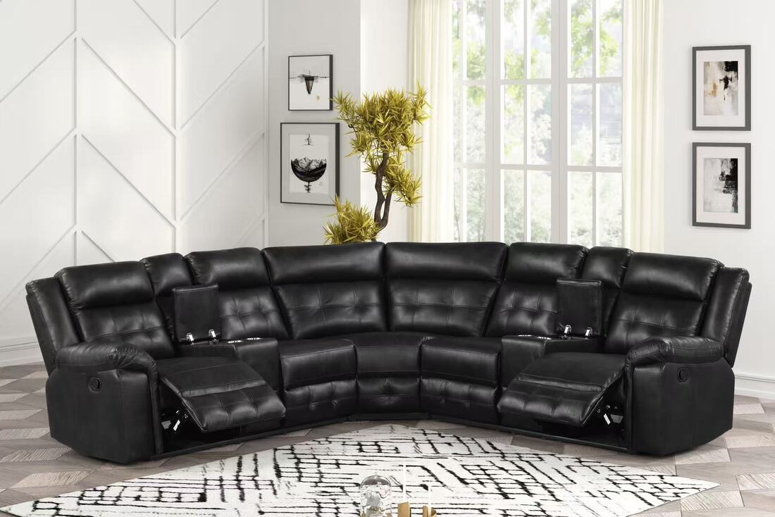 Jacob2 Black - Reclining Sectional - Image 1