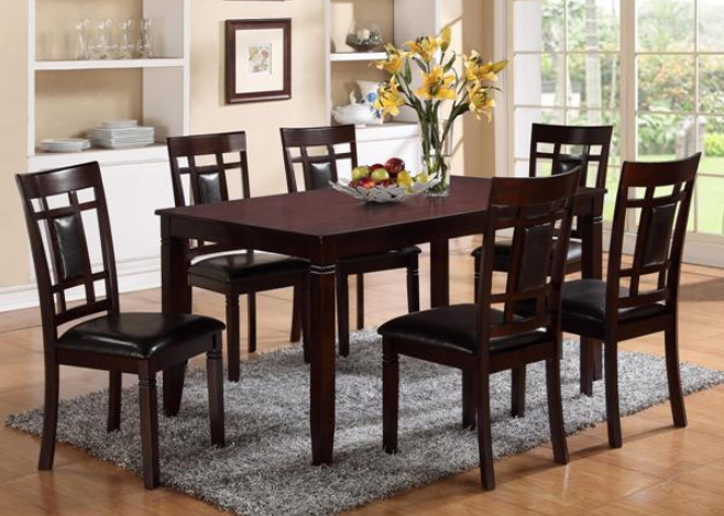 2325-PK DINING TABLE AND 6 CHAIRS